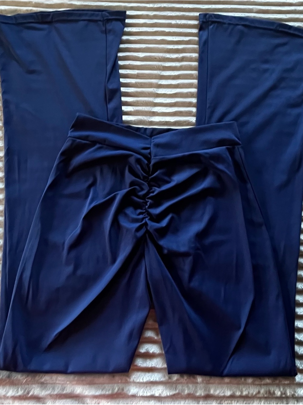 Royal Blue Scrunch Bum Flared Leggings ♡
